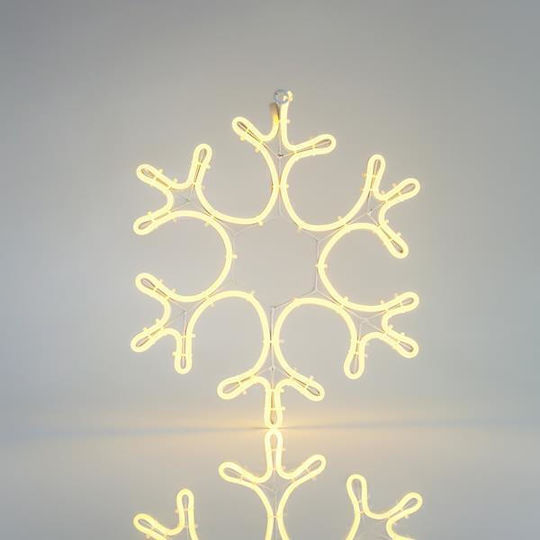 Estheti Schneeflocke 3m Neon LED Lichtschlauch Monokanal Thermo Weiß 38x35cm Ip44 2 Stücke