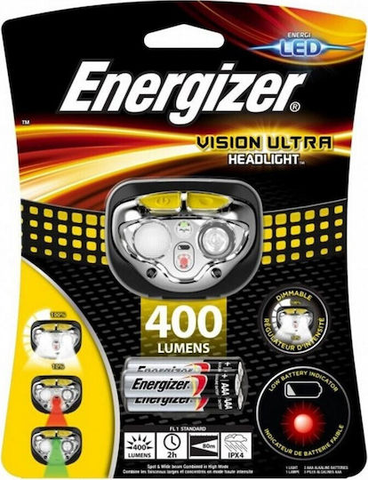 Energizer Flashlight LED with Maximum Brightness 450lm Headlight Vision Ultra