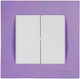 Mutlusan Mutlusan Double Wall Switch with Purpl...