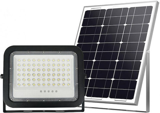 Lightex Waterproof Solar LED Flood Light 20W Cold White 6500K with Photocell and Remote Control IP66