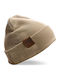 Beanie Unisex Σκούφος Πλεκτός σε Μπεζ χρώμα