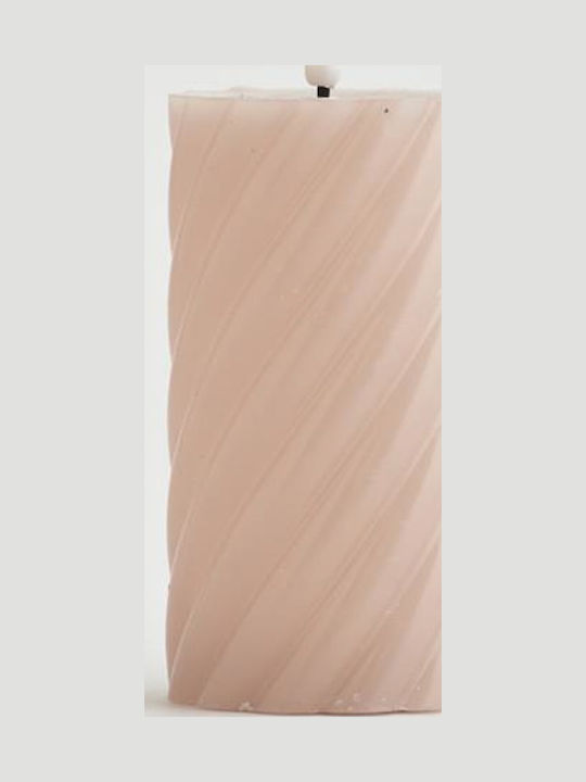 Crăciun Lumânare Roz Baterie 16x7cm. 2buc