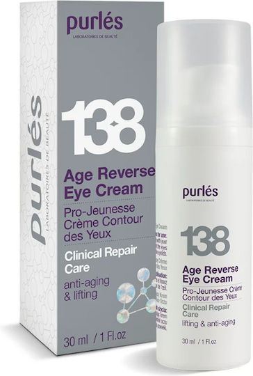 Purlés 138 Age Reverse Cremă de Ochi pentru Reconstrucție Strălucire Cearcane Pungi Sub Ochi și Tonifiere 30ml
