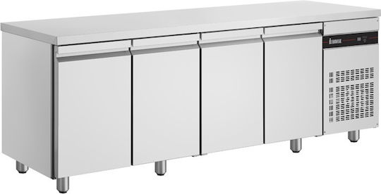 Inomak Английски превод: Stainless Steel Refrigerator Counter 475лт with 4 Doors and Cooling Machine Clover