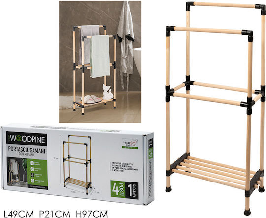 General Trade Floor Bathroom Shelf Metallic with 2 Shelves