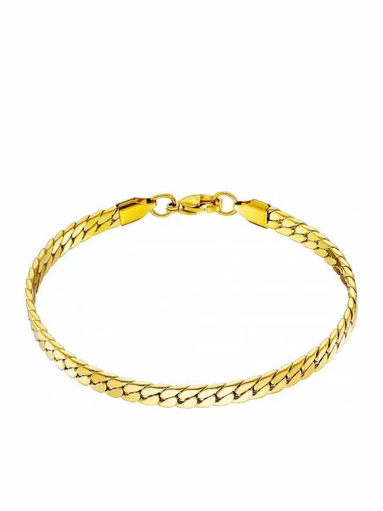 Oxzen Men's Bracelet made of Steel Gold Plated