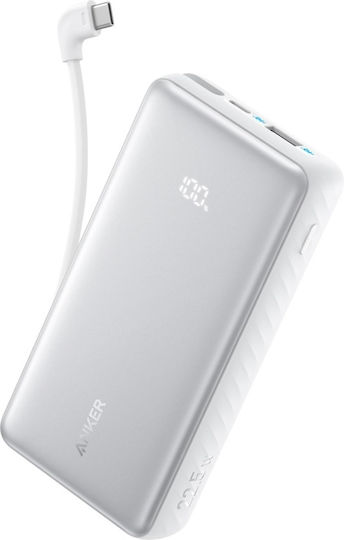 Anker Zolo Power Bank 10000mAh 22.5W με Θύρα USB-A και Θύρα USB-C Λευκό