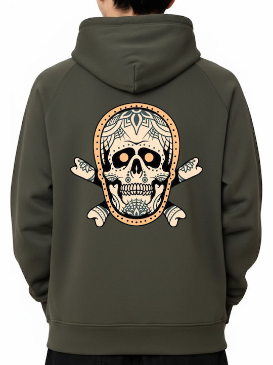 Блуза С Качулка Muerte Skull Pop Culture Военнозелен