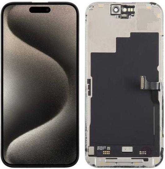 Οθόνη OLED Soft με Μηχανισμό Αφής για iPhone 16 Pro (Μαύρο)