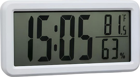 Avizar Modern Digital Wecker Thermometer Hygrometer 3v Minimalistisches Design Weiß