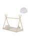 Kids Bed Classic Single with Mattress Beige 90x190cm