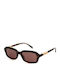 Gucci Damen Sonnenbrille mit Braun Schildkröte Gestell und Lila Linse GG2152S 002