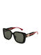 Gucci Woman Sunglasses With Black Horn-Rimmed Frame And Grey Lens GG2118SA 001