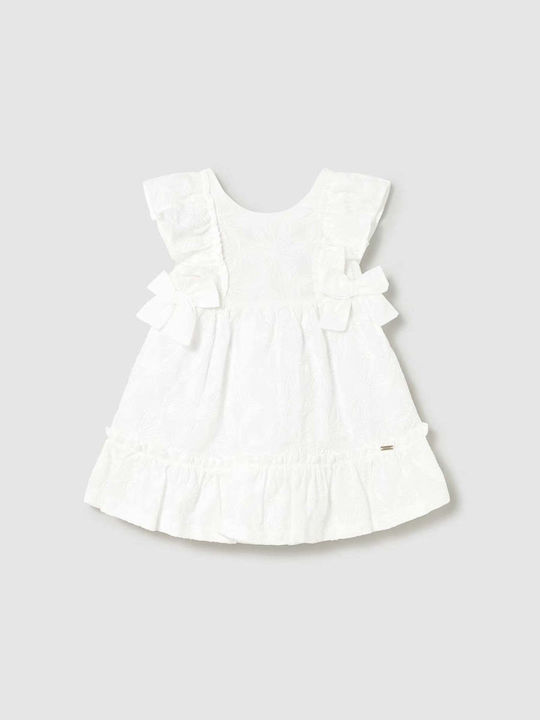 Mayoral Mädchenkleid Ärmellos Weiß
