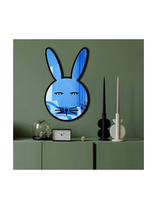 Wallity Wall Mirror with Blue Plastic Frame 49x30cm 1pcs