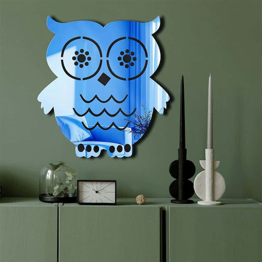 Wallity Wall Mirror with Blue Plastic Frame 48x44cm 1pcs