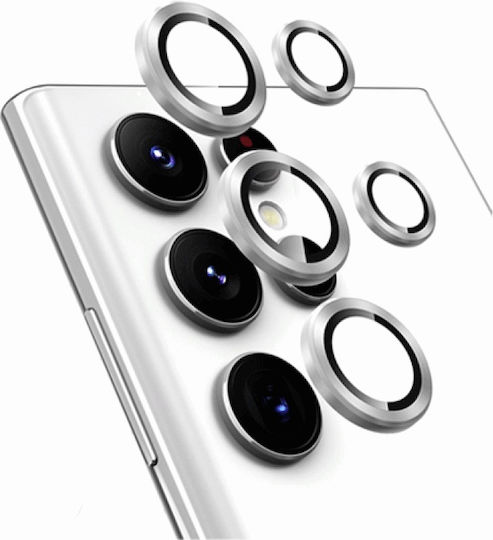Προστασία Κάμερας Tempered Glass Ασημί για το Samsung Galaxy S22 Ultra
