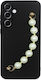 Vivid Pearl Chain Silicone Plastic Black Back Cover for Galaxy A55 Oppo A55 5G CS-SP Case