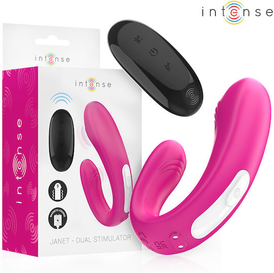 Intense Janet Dual Dublu Vibrator cu Telecomandă 10.2cm Roz