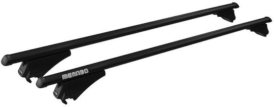 Menabo Aluminum Car Roof Bars Tiger Black 118.5 Cm Black Color Ford B-Max 5 Doors 2012> Flush Or Raised Rails 2 Pieces 8590/mb Menabo Mp.8590/mb-22