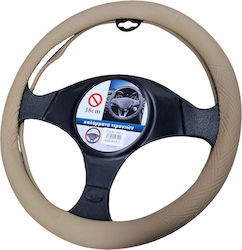 Car Steering Wheel Cover with Diameter 37-38cm made of Leatherette Beige