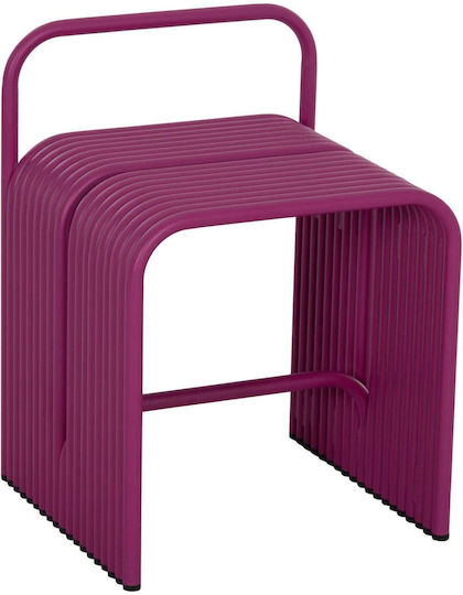 Σκαμπό Σαλονιού Μωβ Χρώμα 40x38x55εκ.