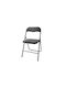 Foldable Dining Room Metallic Chair Grey 44x43x78cm