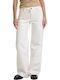 Hoch tailliert Damenjeans in Gerader Linie Natural White