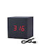 Uncle George Wooden Digital LED Table Clock with Alarm Black 01.06.04-0001-BLK (Various Colors)