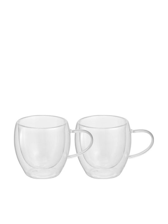 Ankor Set of Cups Coffee Glass Transparent 2pcs