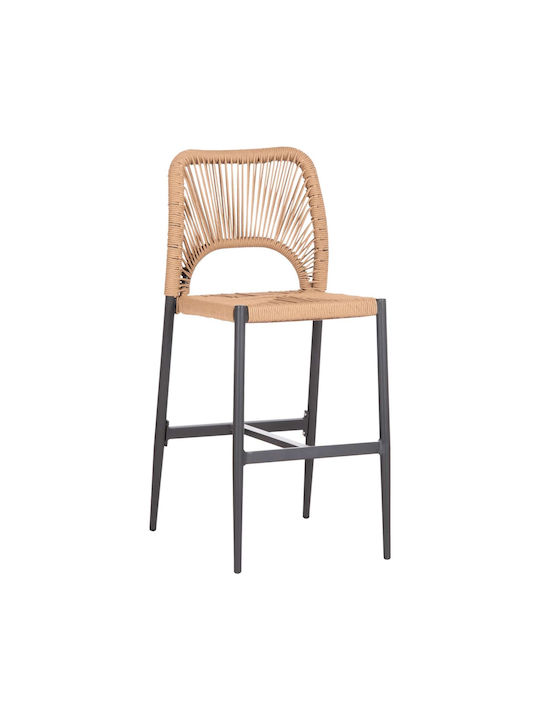 Bar Stool Rattan Anthracite Beige Bar Stool Rattan Anthracite Beige