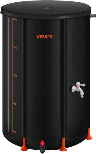 Vevor Plastică Depozit Apă / Petrol Cilindric Vertical 250lt Neagră