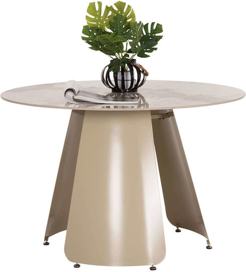 Rotund Masă Sala de mese Cream 120x120x78buc