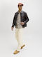 Men's Jeans Pants with Relaxed Baggy Fit Ecru