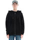 Damen Sweatshirtjacke Kapuzen Black