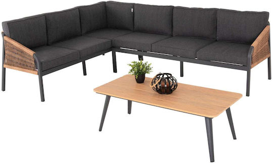 Garten- und Outdoor-Möbelsets Wohnzimmer Typsatz 2 Stück Anthrazit mit Kissen