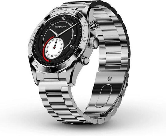 HiFuture Go Pro 2 Stainless Steel Smartwatch με Παλμογράφο (Ασημί)