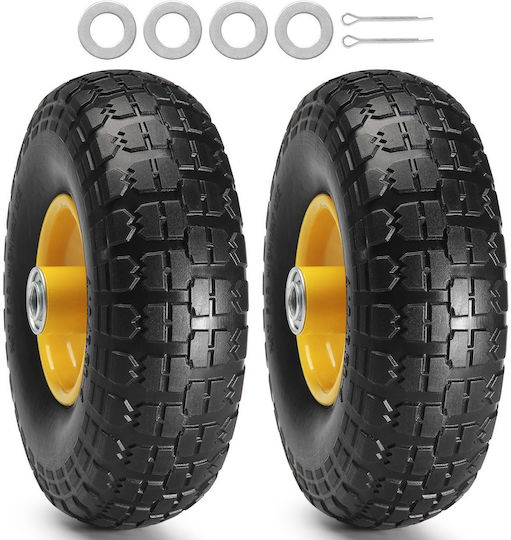 Vevor Compact Pu Run-flat Tubeless Airless Tire 25.4 Cm Pack Of 2 Pieces 181.4 Kg