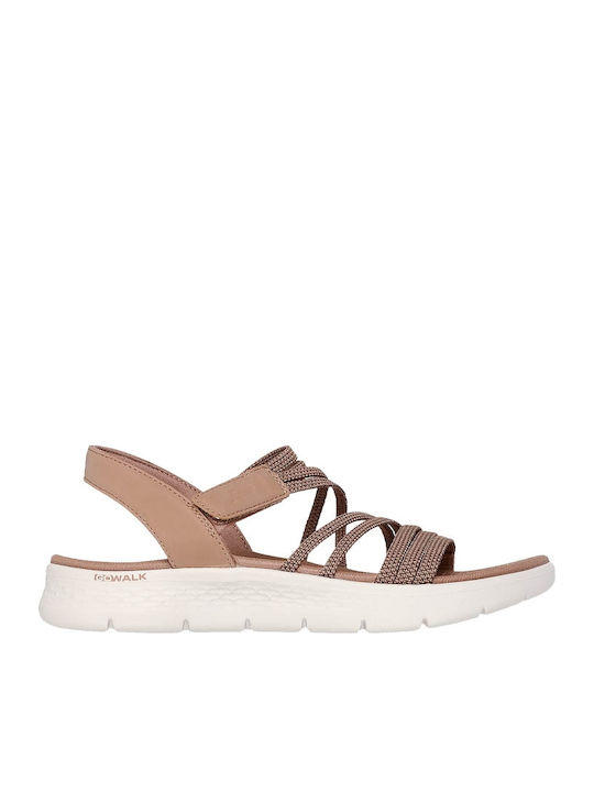Skechers Go Walk Flex Women's Flat Sandals in Brown Color