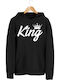 King Hood Pullover mit Druck Schwarz