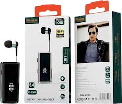 K98 In-ear Bluetooth Handsfree Cască Negru