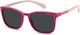 Polaroid Square Kids Sunglasses with Polarized Lens Pink