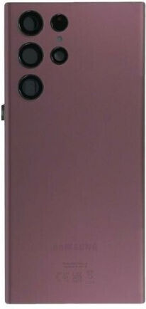 Samsung Galaxy S22 Ultra 5g Batterycover+camera Lens Burgundy Original Swap