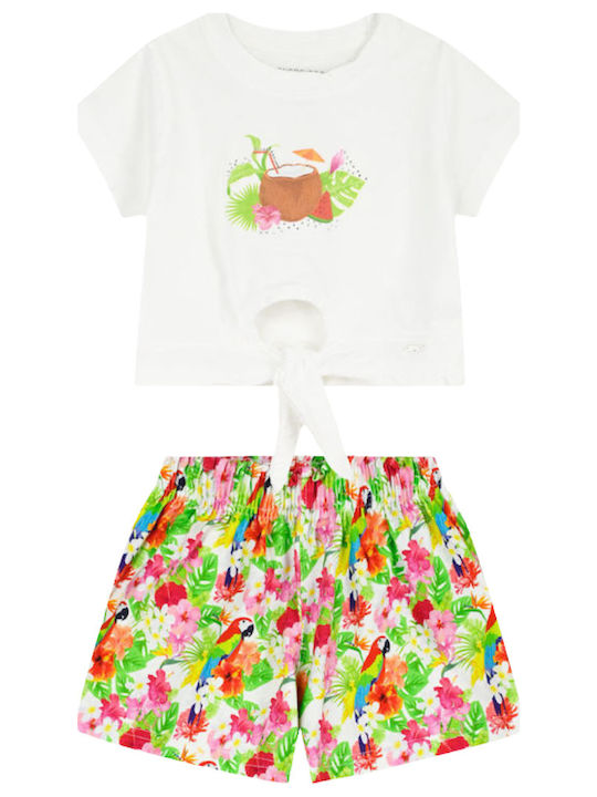 Energiers Kids' Set with Shorts Summer 2pcs Coconut Coconut