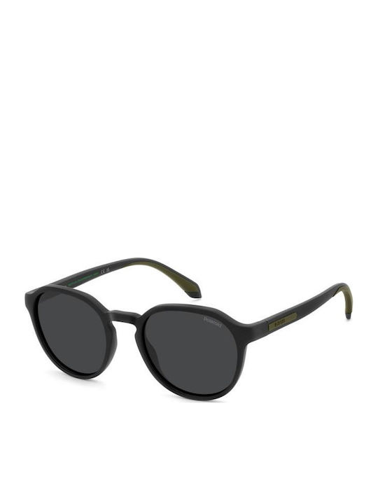 Polaroid Unisex Sunglasses With Green Horn-Rimmed Frame And Grey Lens PLD2170/S/X SMG/M9