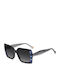 Carolina Herrera Unisex Sunglasses with Black Horn-Rimmed Frame and Grey Gradient Lenses HER 0391/S 807/9O
