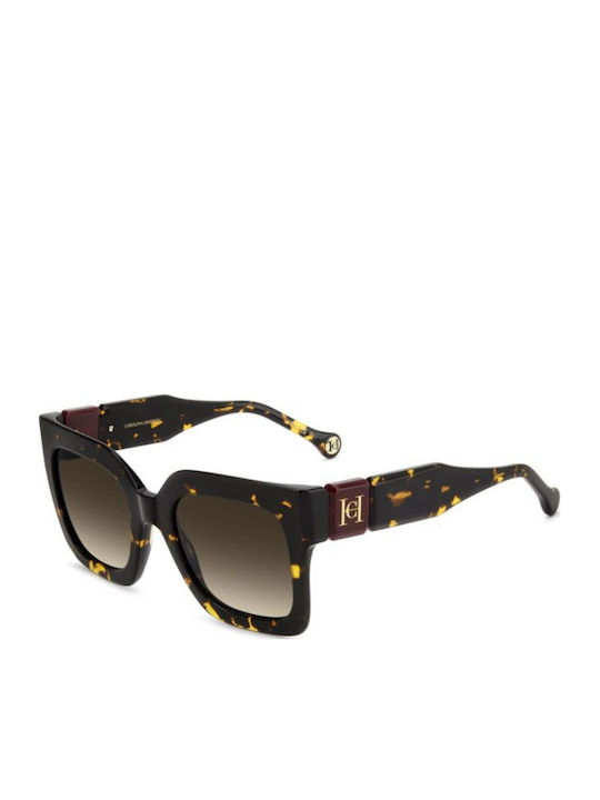 Carolina Herrera Unisex Sunglasses with Brown Tartaruga Horn-Rimmed Frame and Brown Gradient Lenses HER 0369/S 086/HA