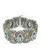 Women's Bracelet made of Silver Gold Plated with Zircon