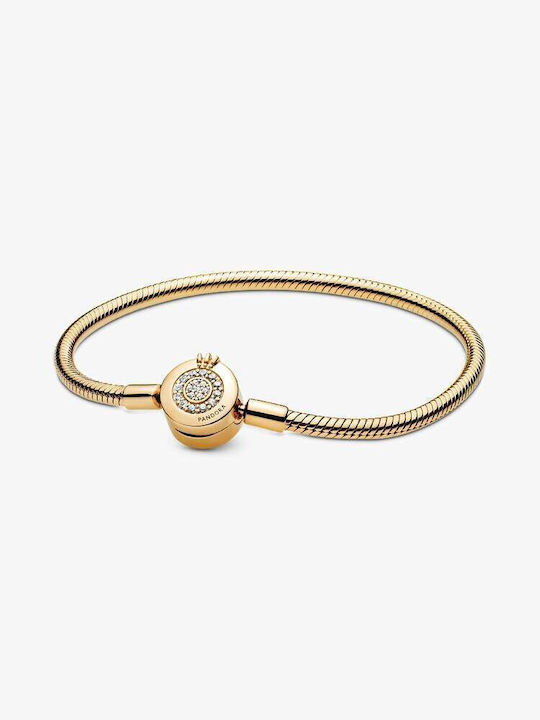 Pandora Brățară de Damă cu Lanț Placată cu Aur 23 cm