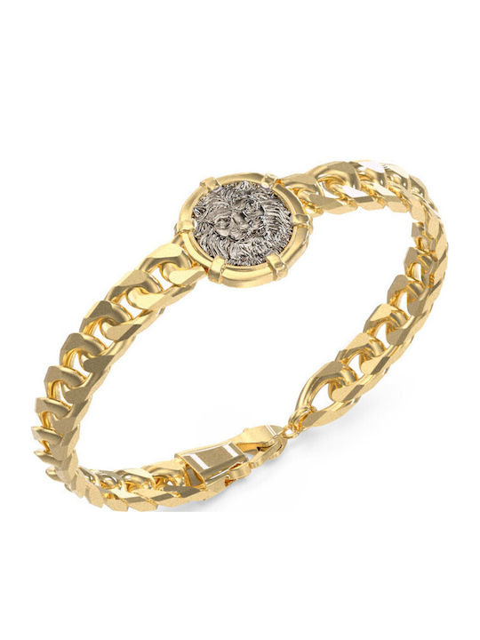 Guess Men's Steel Gold Plated Bracelet 21cm